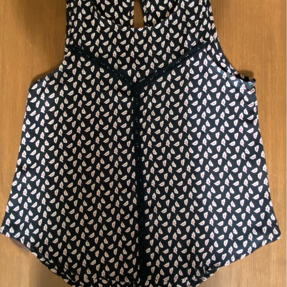 Chiffon Leaf Print Blouse